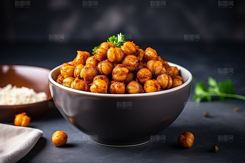 油炸黄金豆零食地方特色摄影图