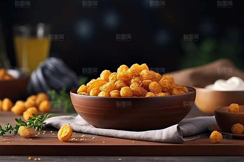 油炸黄金豆高清油炸食品摄影图