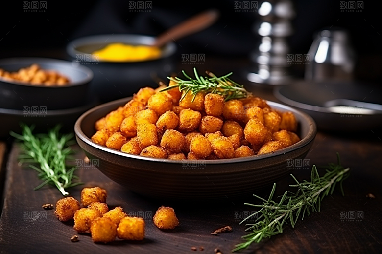 油炸黄金豆油炸食品高清摄影图