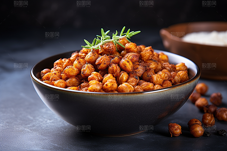 油炸黄金豆膨化食品素材摄影图