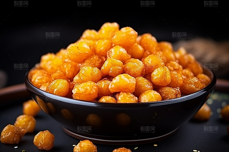 油炸黄金豆美食美味摄影图