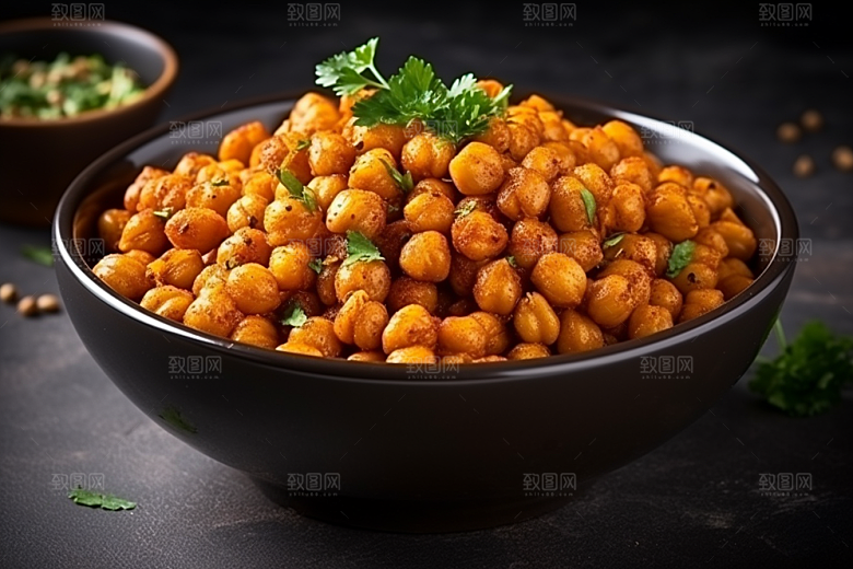 油炸黄金豆美味零食摄影图