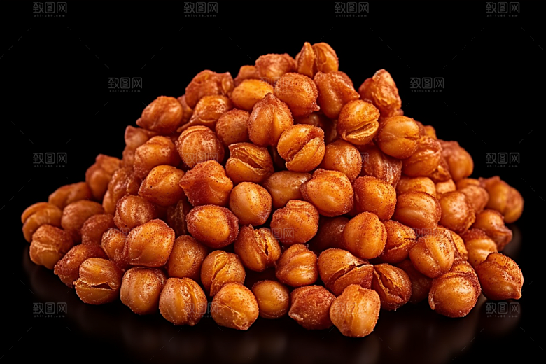 油炸黄金豆美味高清摄影图