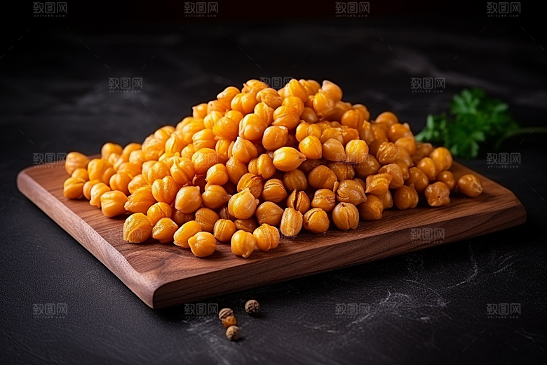 油炸黄金豆素材零食摄影图