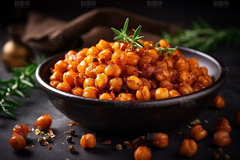 油炸黄金豆油炸食品素材摄影图