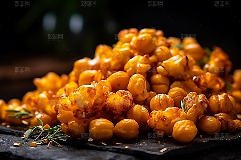 油炸黄金豆小吃素材摄影图