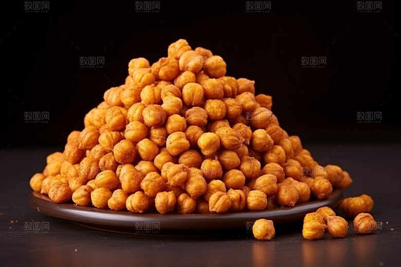 油炸黄金豆素材零食摄影图