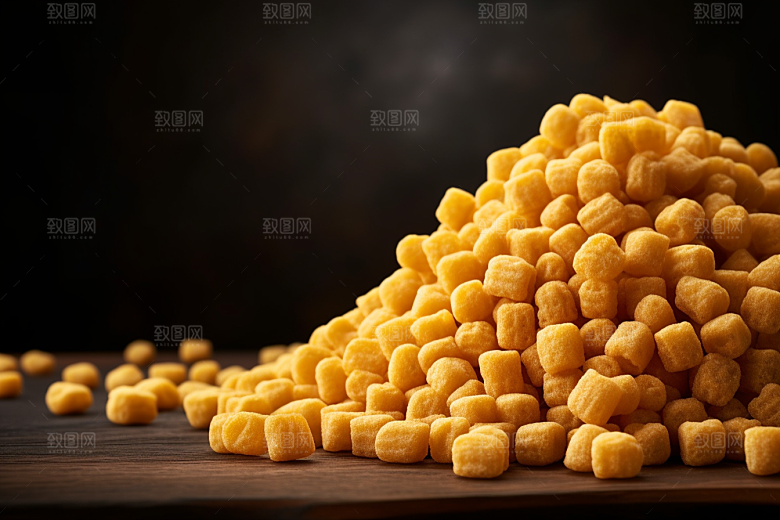 油炸黄金豆膨化食品小吃摄影图