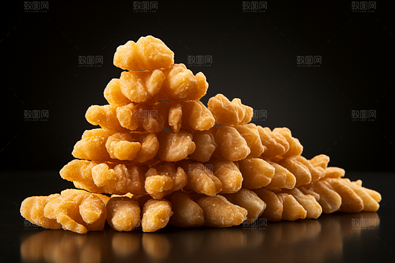 油炸黄金豆高清膨化食品摄影图