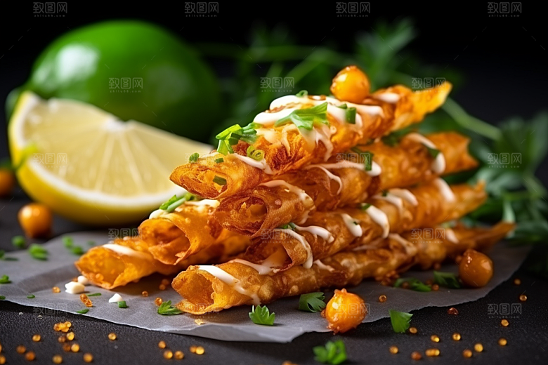 油炸黄金豆小吃素材摄影图