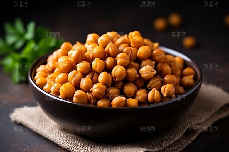 油炸黄金豆高清地方特色摄影图