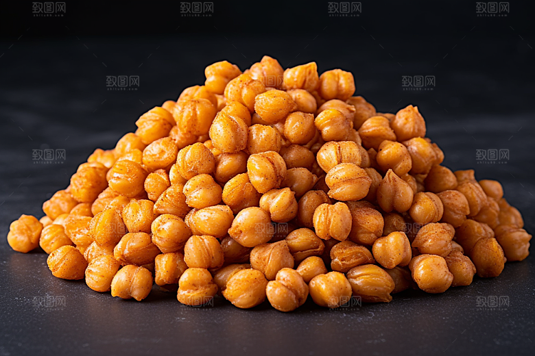 油炸黄金豆素材零食摄影图