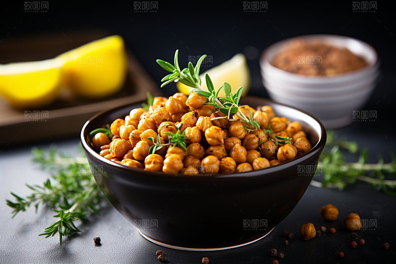 油炸黄金豆地方特色零食摄影图