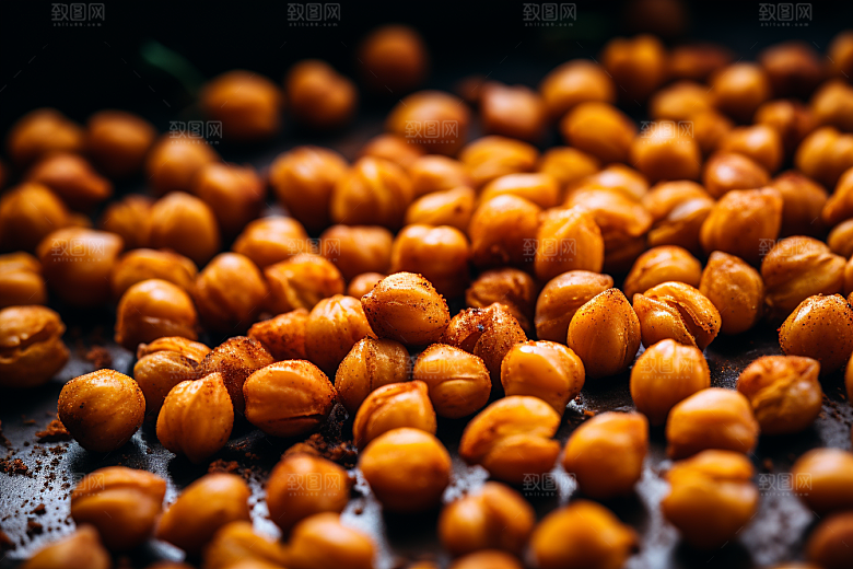 油炸黄金豆小吃地方特色摄影图