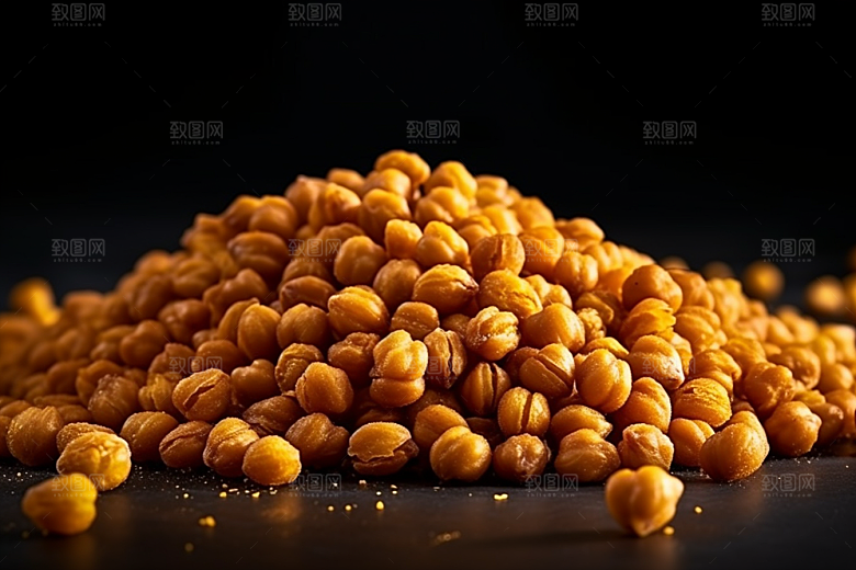 油炸黄金豆素材美食摄影图