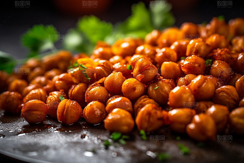 油炸黄金豆美味小吃摄影图