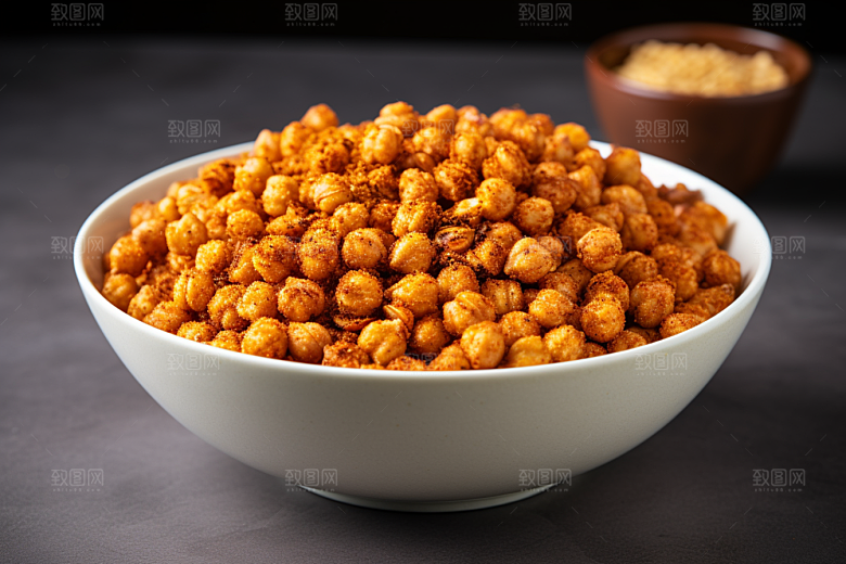 油炸黄金豆高清美食摄影图