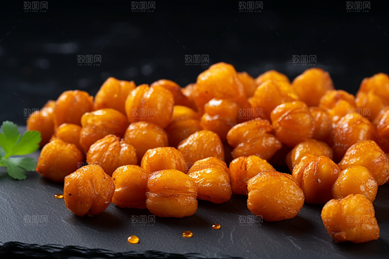 油炸黄金豆素材膨化食品摄影图