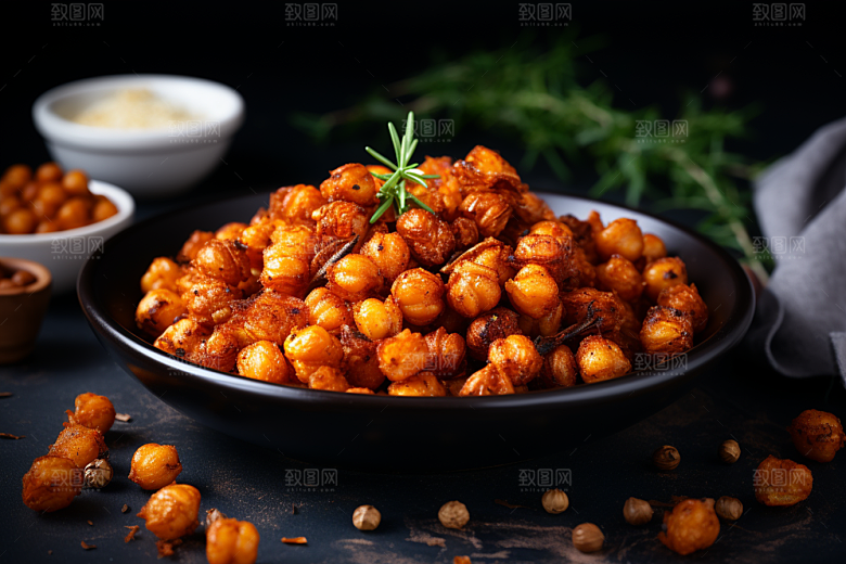 油炸黄金豆地方特色零食摄影图