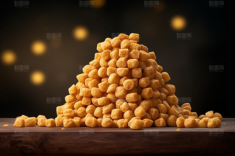 油炸黄金豆地方特色美食摄影图