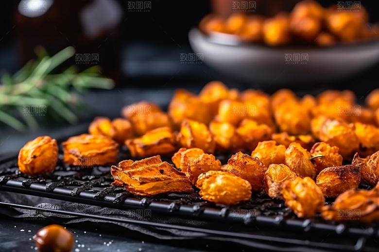 油炸黄金豆油炸食品美味摄影图