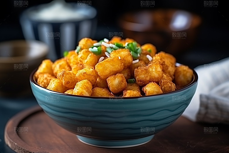 油炸黄金豆油炸食品膨化食品摄影图