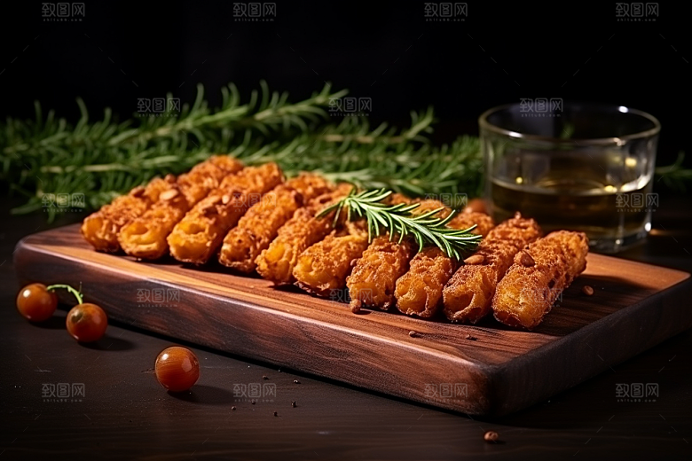 油炸黄金豆零食美味摄影图