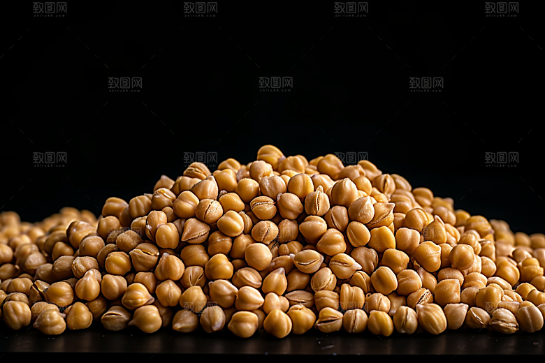 油炸黄金豆小吃零食摄影图