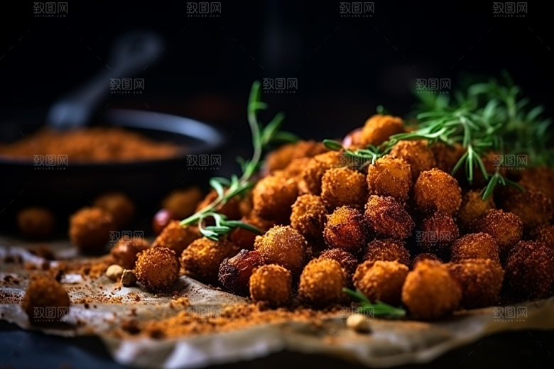 油炸黄金豆膨化食品美食摄影图