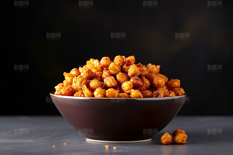 油炸黄金豆油炸食品美味摄影图