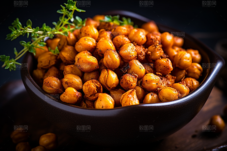 油炸黄金豆零食油炸食品摄影图
