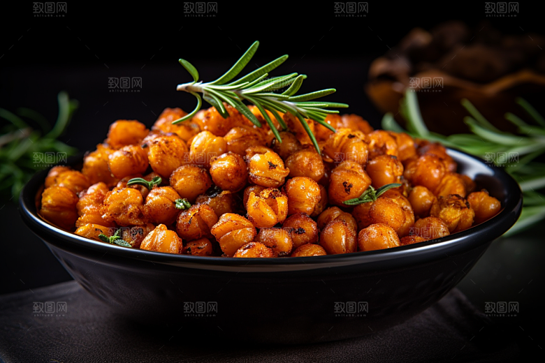 油炸黄金豆零食地方特色摄影图