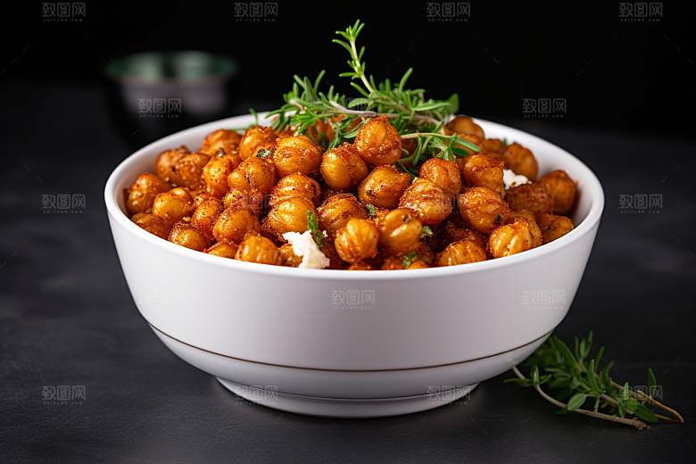 油炸黄金豆美味高清摄影图