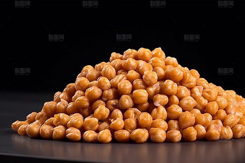油炸黄金豆高清油炸食品摄影图