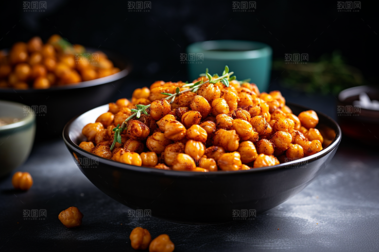 油炸黄金豆高清美味摄影图