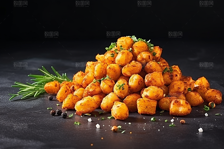 油炸黄金豆膨化食品零食摄影图