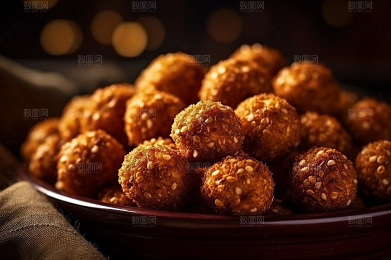 油炸黄金豆地方特色美味摄影图