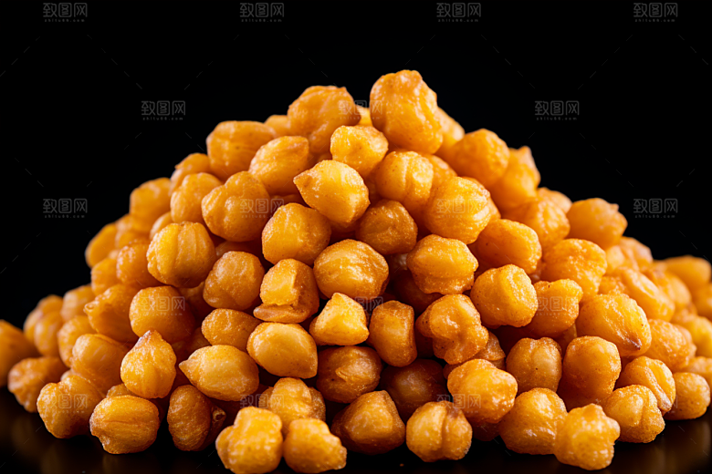 油炸黄金豆美食油炸食品摄影图