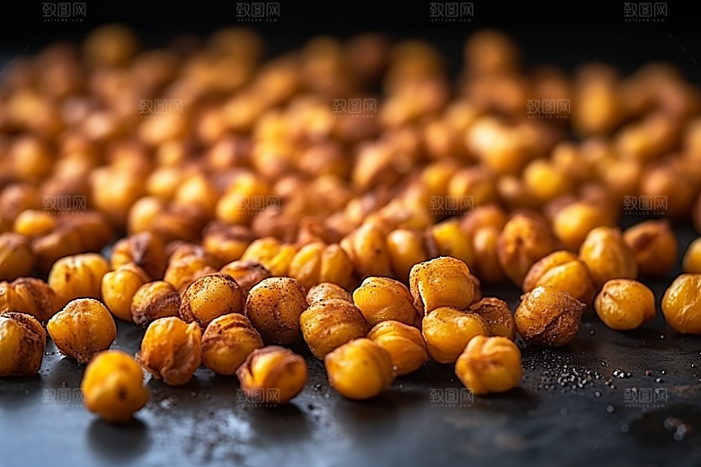 油炸黄金豆油炸食品小吃摄影图