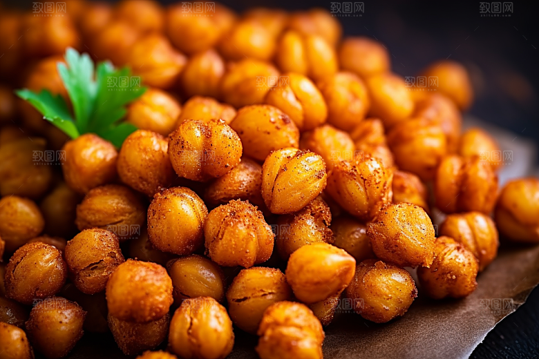 油炸黄金豆高清美味摄影图