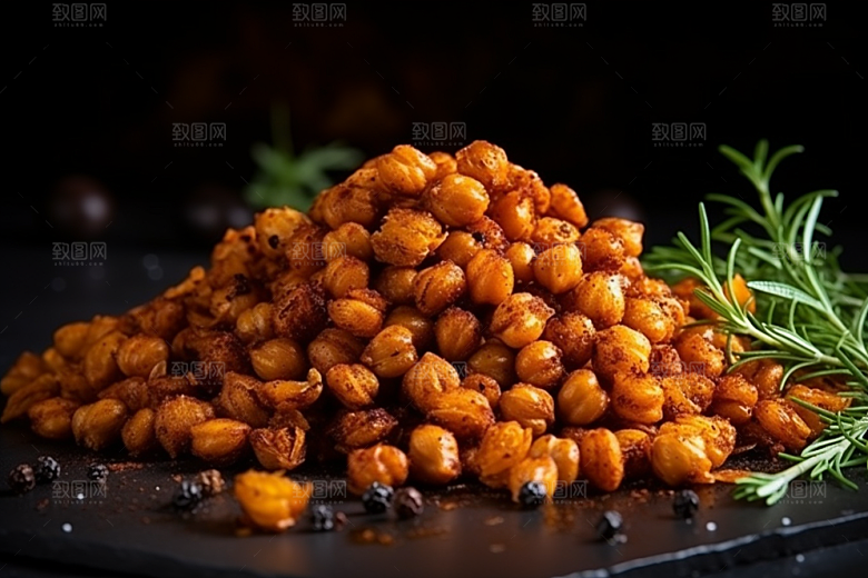 油炸黄金豆油炸食品素材摄影图