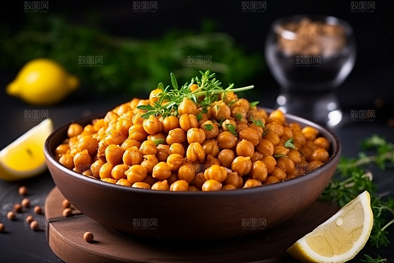 油炸黄金豆素材美食摄影图
