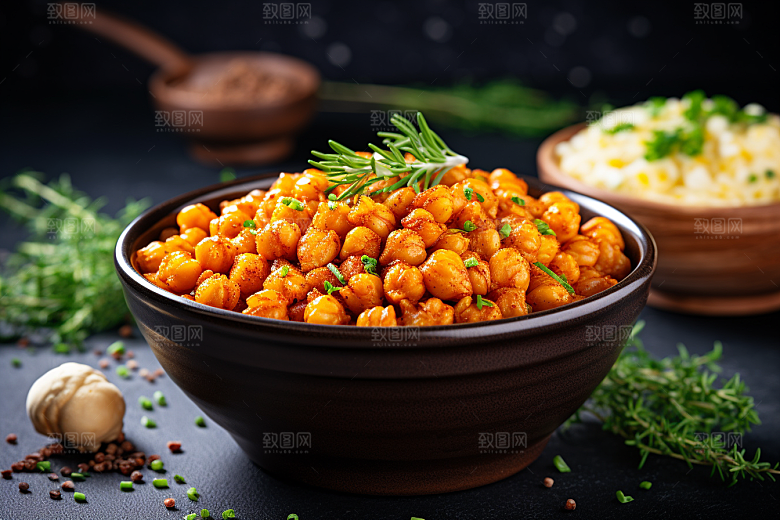 油炸黄金豆高清油炸食品摄影图