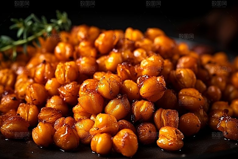 油炸黄金豆素材油炸食品摄影图