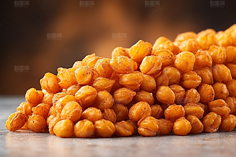 油炸黄金豆膨化食品美食摄影图