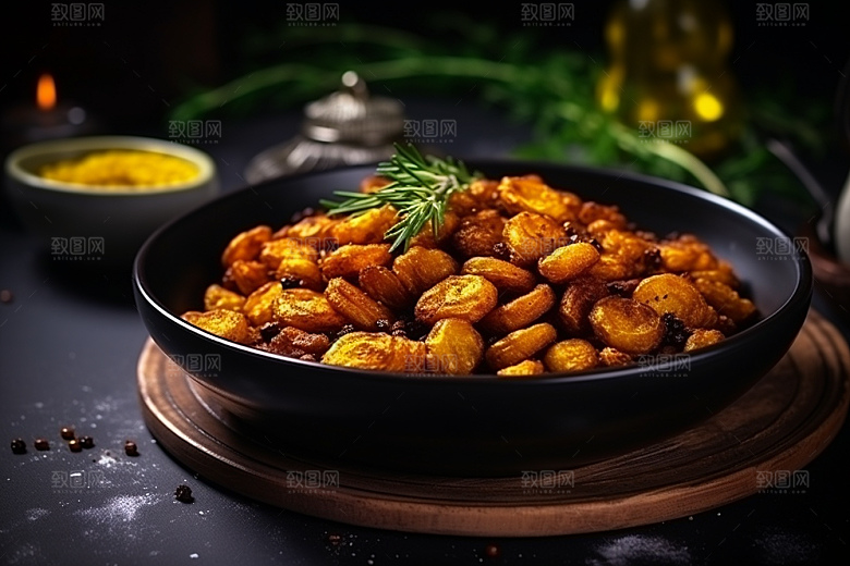 油炸黄金豆油炸食品美食摄影图