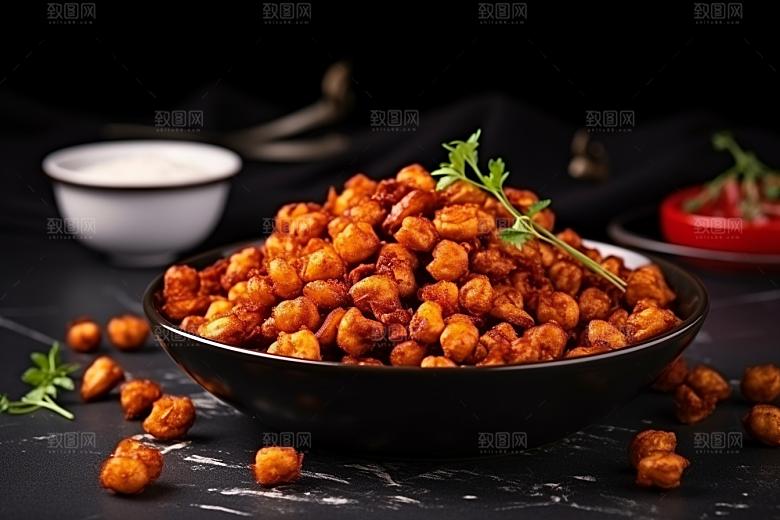 油炸黄金豆高清零食摄影图