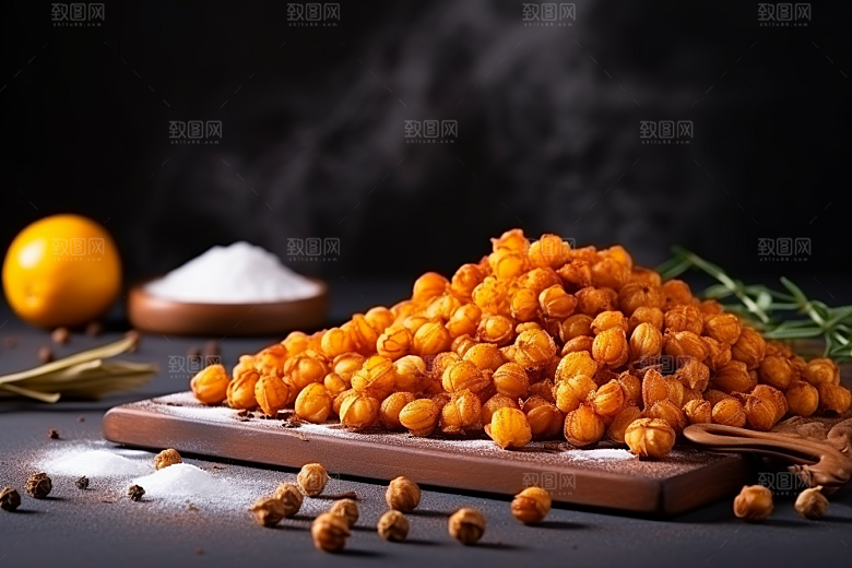 油炸黄金豆地方特色素材摄影图