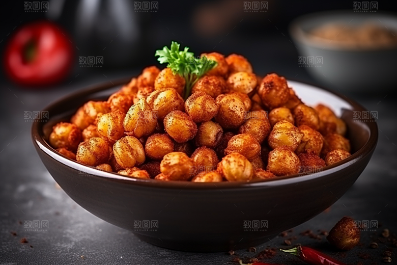 油炸黄金豆零食高清摄影图