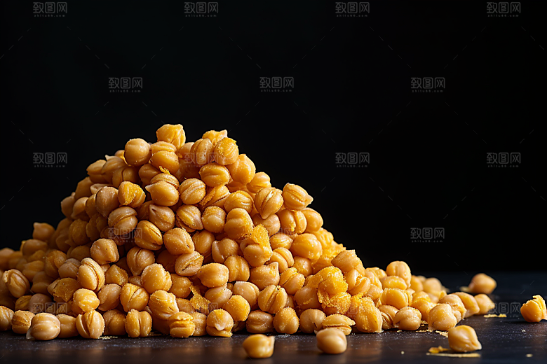 油炸黄金豆美食高清摄影图